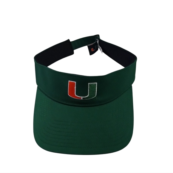 Miami Hurricanes adidas Visor Unisex Green Adjustable - Picture 1 of 3